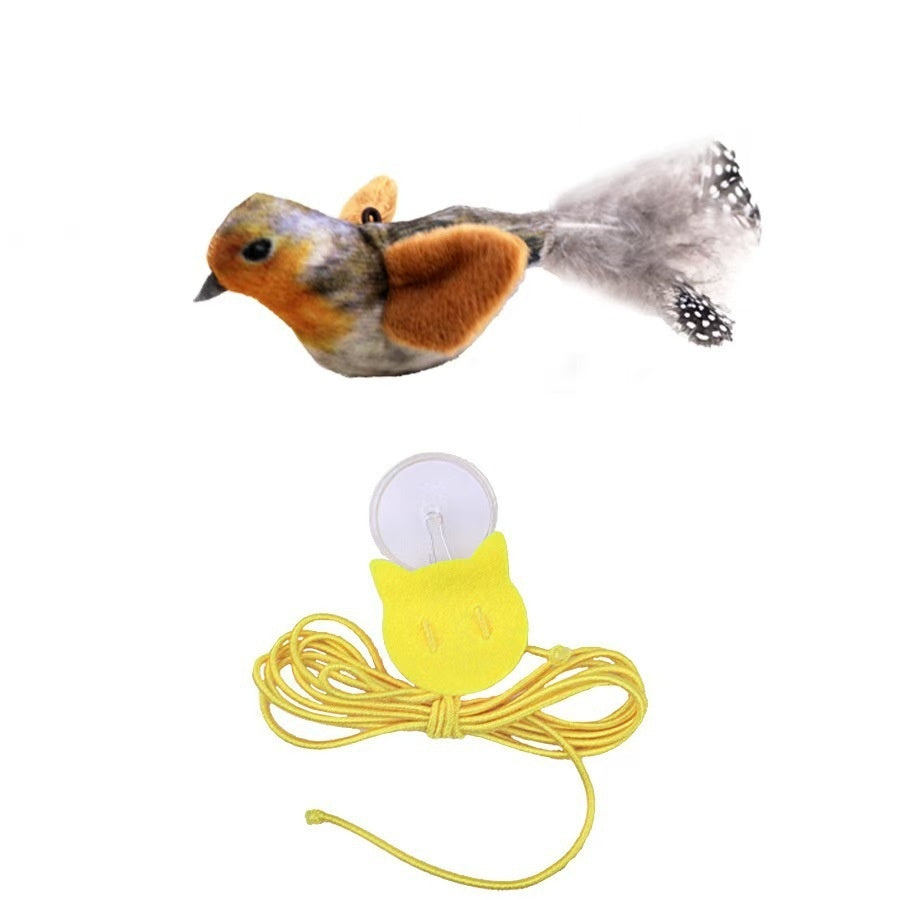 Vocal Simulation Squeaky Bird Cat Toy For Self-amusement