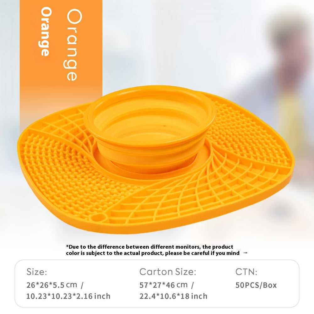 Folding Dog Pet Silicone Snack Placemat