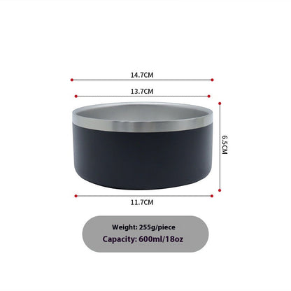 304 Stainless Steel Bowl For Pet Double-layer Thickening