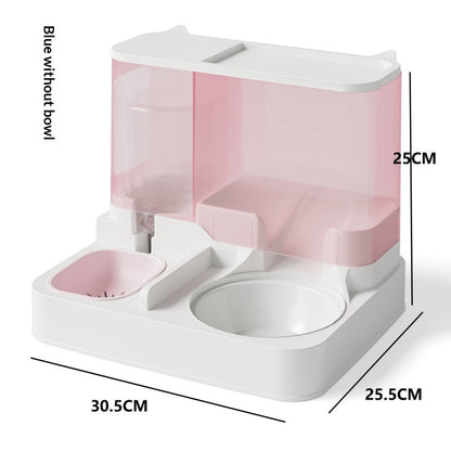 Automatic Feeder And Water Fountain Combo Cat Food Bowl