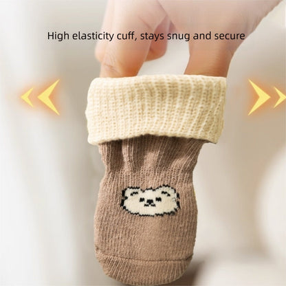 Pet Socks, Long Tubes, Anti-slip And Dirt-resistant Socks For Dogs, Four Pairs, Dog Shoes For Going Out, Foldable Joint Bichon Frise Socks