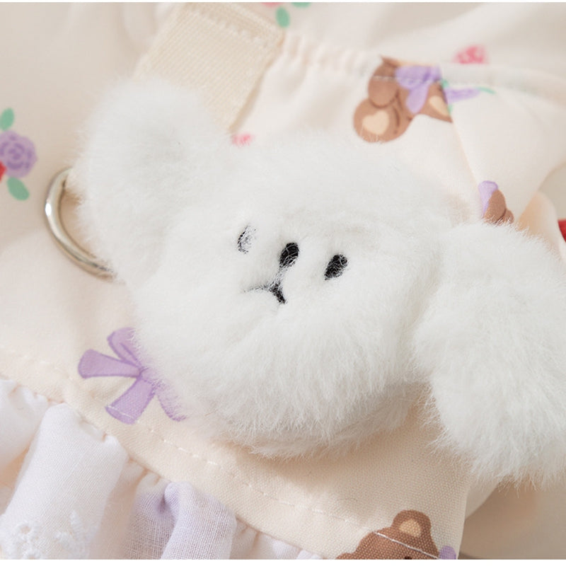 Cat Clothes, Bear Two-legged Cotton-padded Clothes For Kittens, With Fleece Added For Warmth In Autumn And Winter. Two-legged Small Dog Pet Clothing