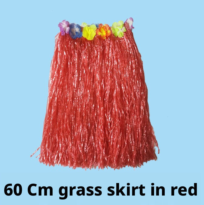 Hawaiian hula skirt-60CM red-1 piece