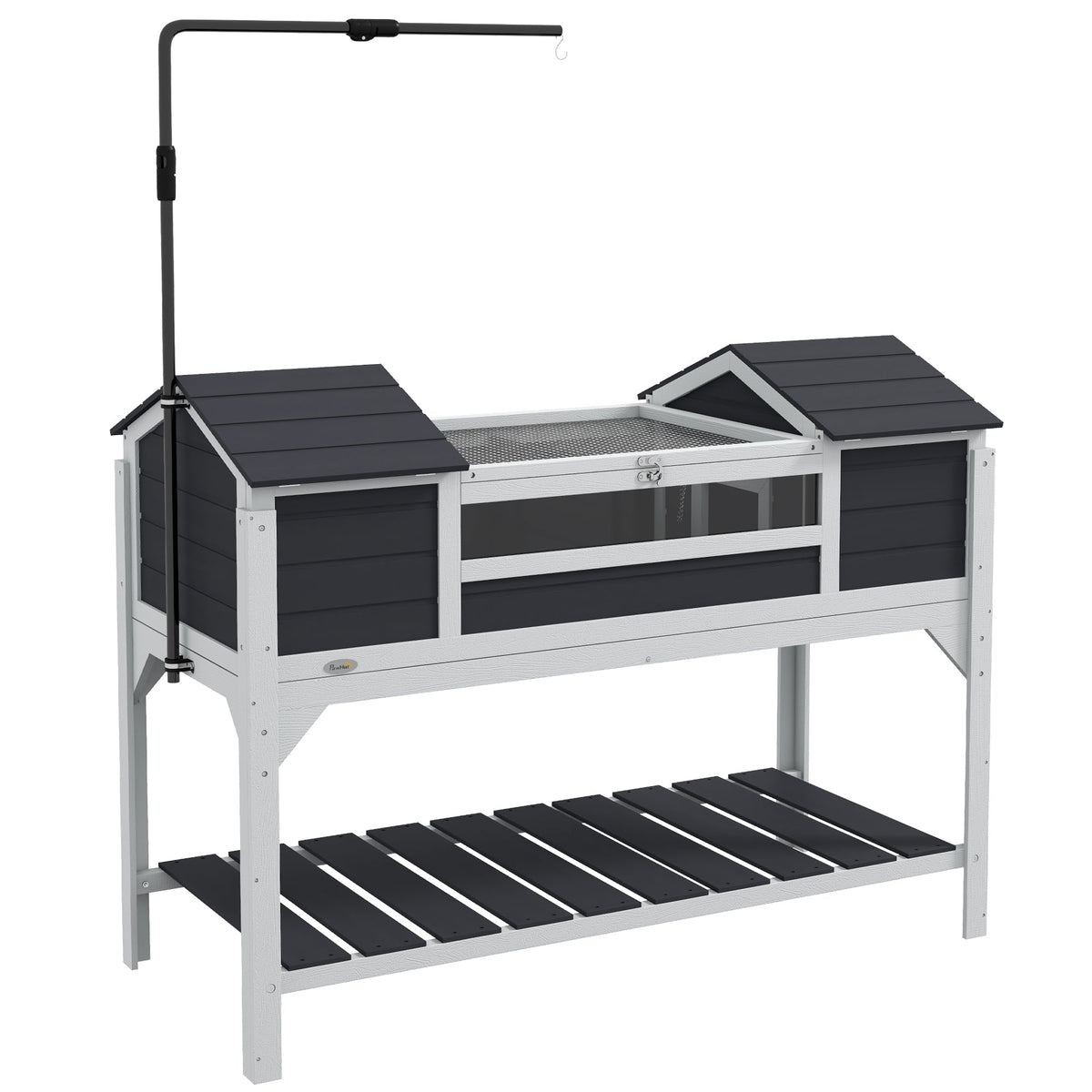 Elevated Wooden Tortoise House and/or Temporary Outdoor Lounge (with Lamp Stand)