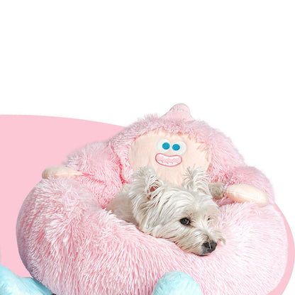 Long Plush Nest For Pets Thick And Warm Kennel For Fall And Winter Universal Sofa For Cats And Dogs Sleeping Mattress