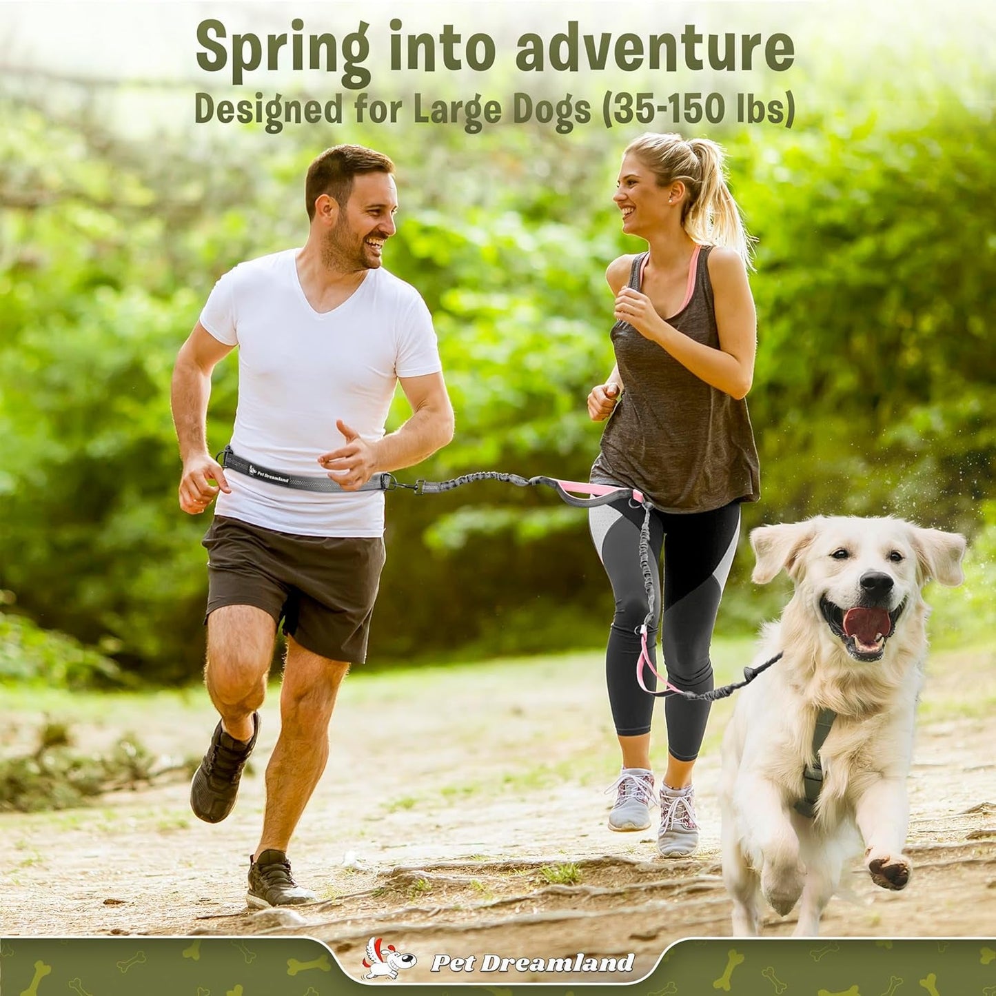 Exquisite Hands-Free Dog Leash for Large Dogs