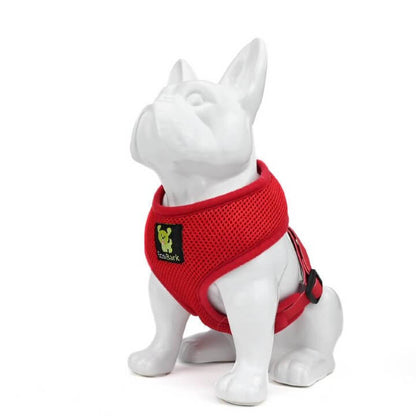 EcoBark Chery Red Dog Harness - Over-the-Head Soft Mesh Dog Vest Halter for Small to Medium Dogs and Puppies