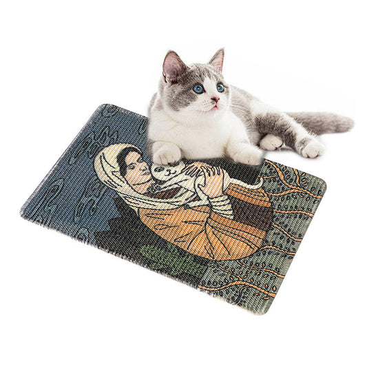 Printed Sisal Cat Scratching Pad No Dandruff Can Be Pasted