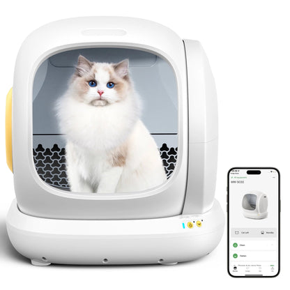Smart Self-Cleaning Cat Litter Box with APP Control and Safety Features
