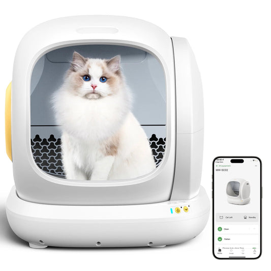 Smart Self-Cleaning Cat Litter Box with APP Control and Safety Features