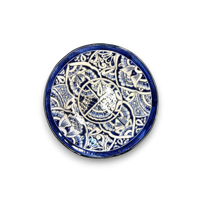 Blue & White Talavera Bird Bath | Mexican Garden Art