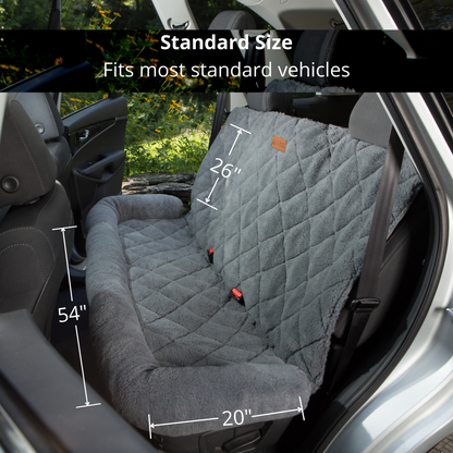 Shearling Back Seat Protector with Headrest