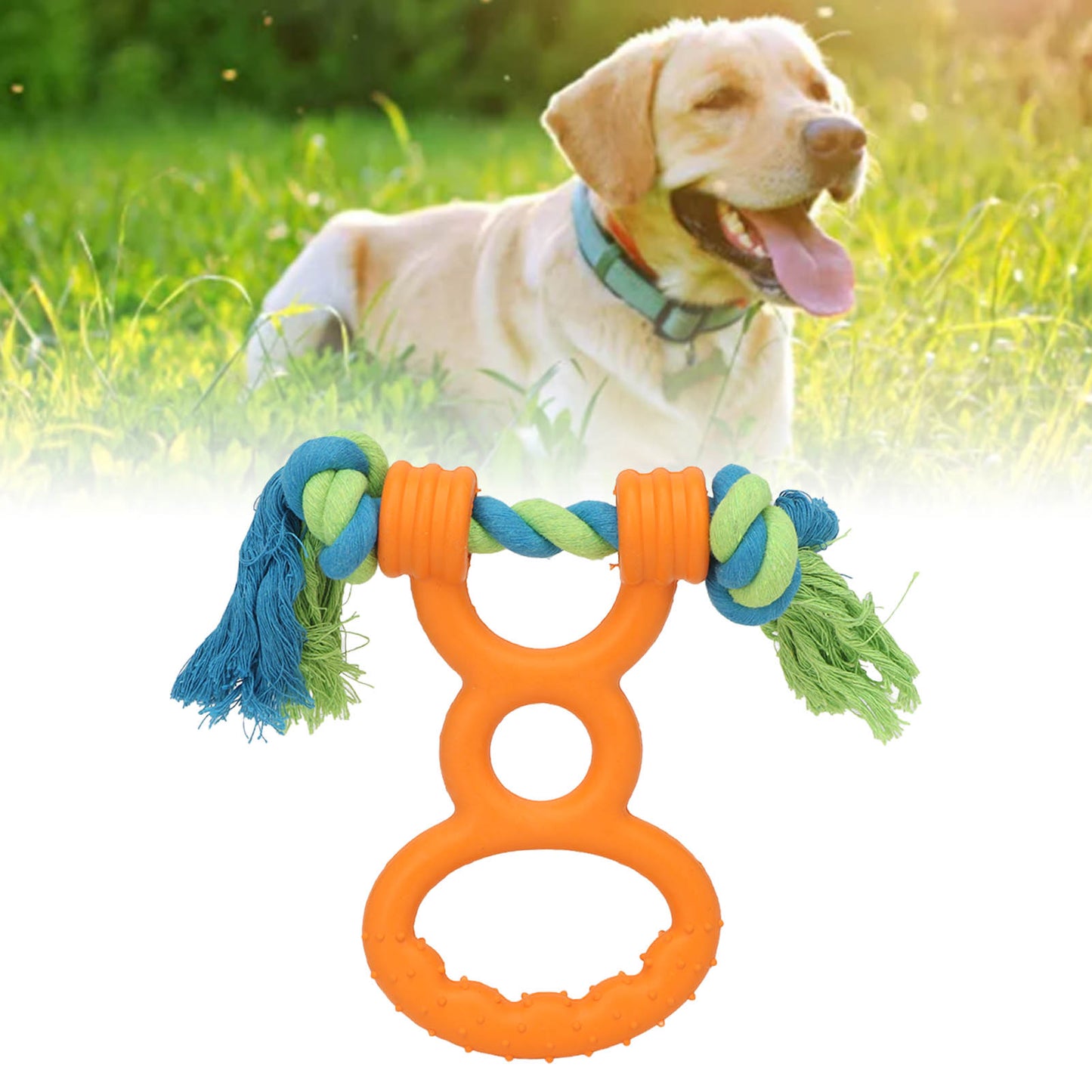 Dog Rubber Ring Rope Toy Safe Portable Dog Chew Teething Toy For Training Teeth Cleaning Gum Massage