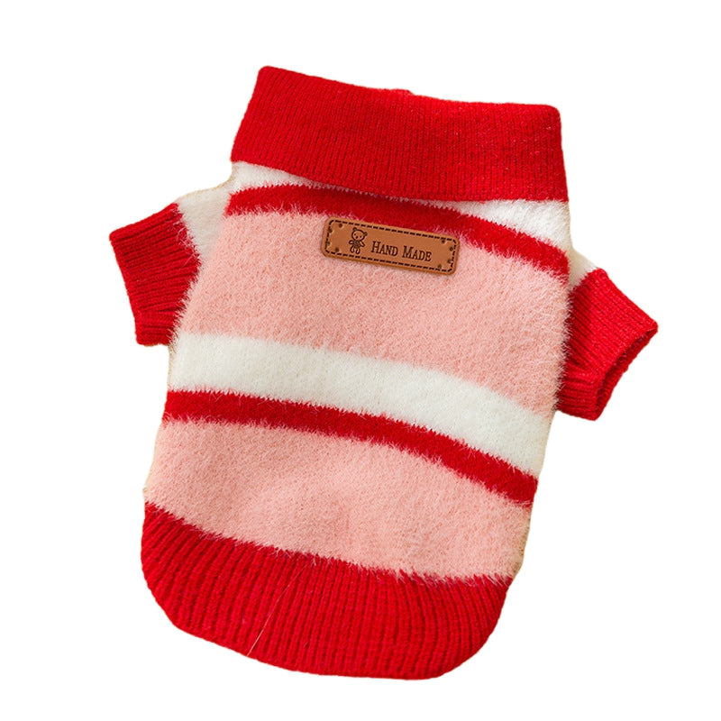 Little Dog Clothes For Autumn And Winter, Small Dog For Winter Warmth, Teddy Bichon Frise POLO Collar Pet Winter Two-legged Sweater