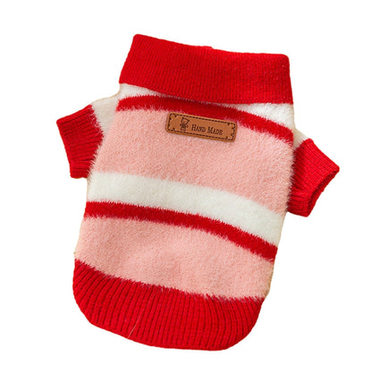 Little Dog Clothes For Autumn And Winter, Small Dog For Winter Warmth, Teddy Bichon Frise POLO Collar Pet Winter Two-legged Sweater