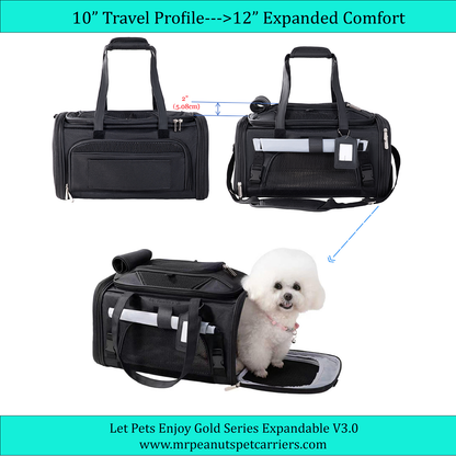 Mr. Peanut's Gold Series Expandable V3.0 Pet Carrier - Updated Model Landing 9/15