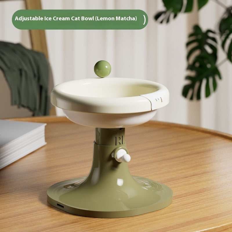 Lifting Ceramic Cat Feeding Bowl Pet Tableware