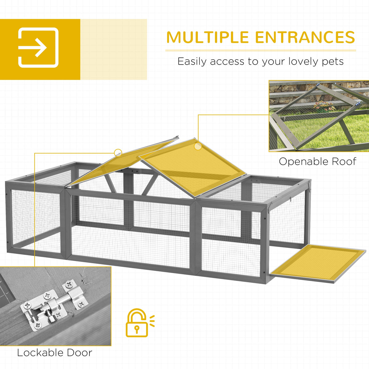 Outdoor Enrichment Habitat & Sunning Enclosure (71" x 35.5")