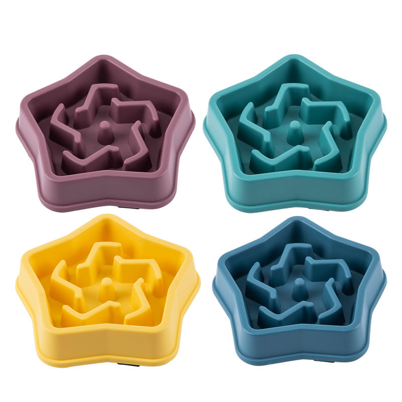 Rough Plastic Pet At The Bottom To Avoid Choking Slow Feeding Bowl