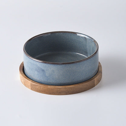 Pet Double Bowl Anti-tumble Drinking Water Rice Basin