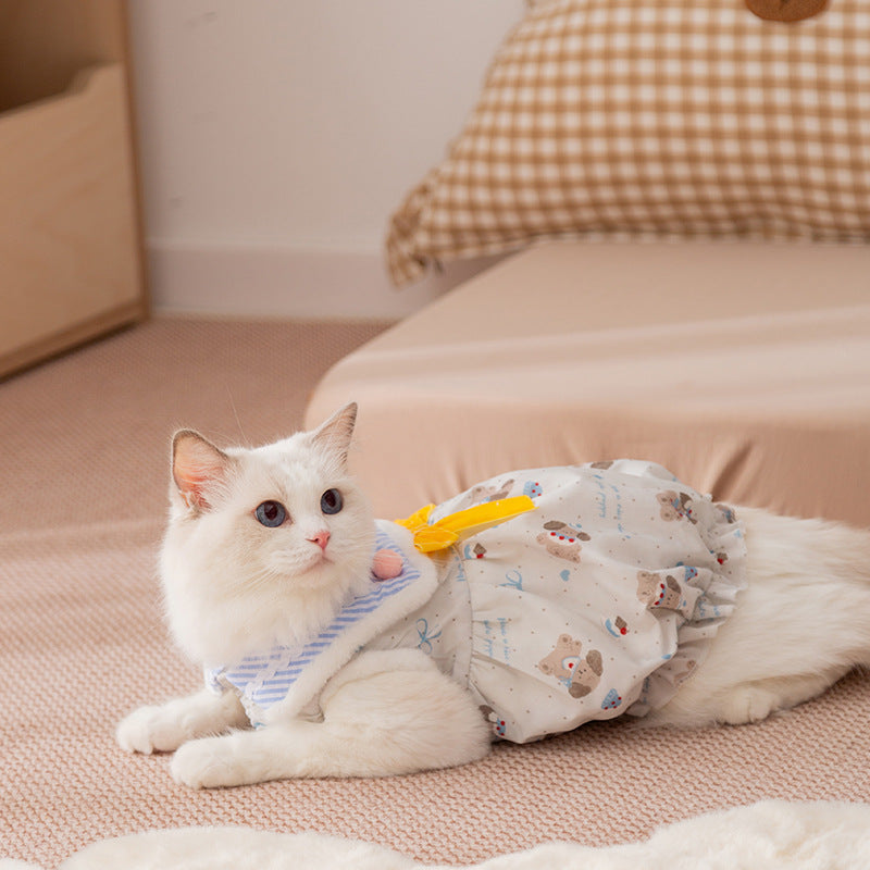 Autumn And Winter Pet Clothes, Outdoor Work Clothes, Warm Lady Skirts, Princess Skirts, And Various Styles Of Cat And Dog Clothes
