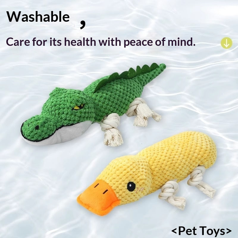 Chewing And Teeth-cleaning Plush Pet Toy With Sound