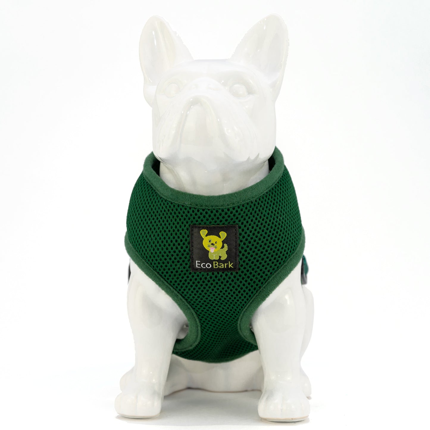 EcoBark Forest Green Dog Harness - Over-the-Head Vest Halter Soft Mesh for Small to Medium Dogs