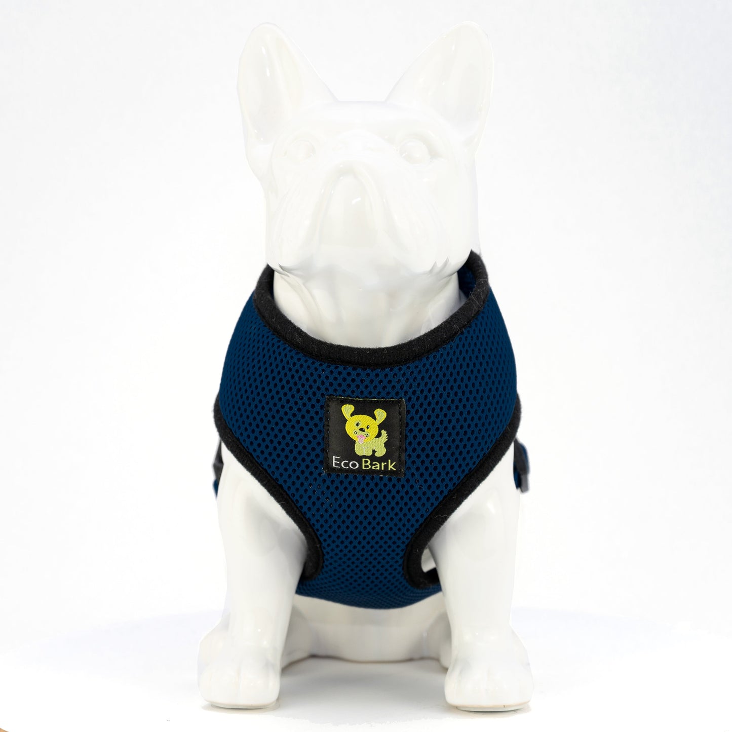 EcoBark Navy Dog Harness - Over-the-Head Soft Mesh Dog Vest Halter for Small to Medium Dogs and Puppies