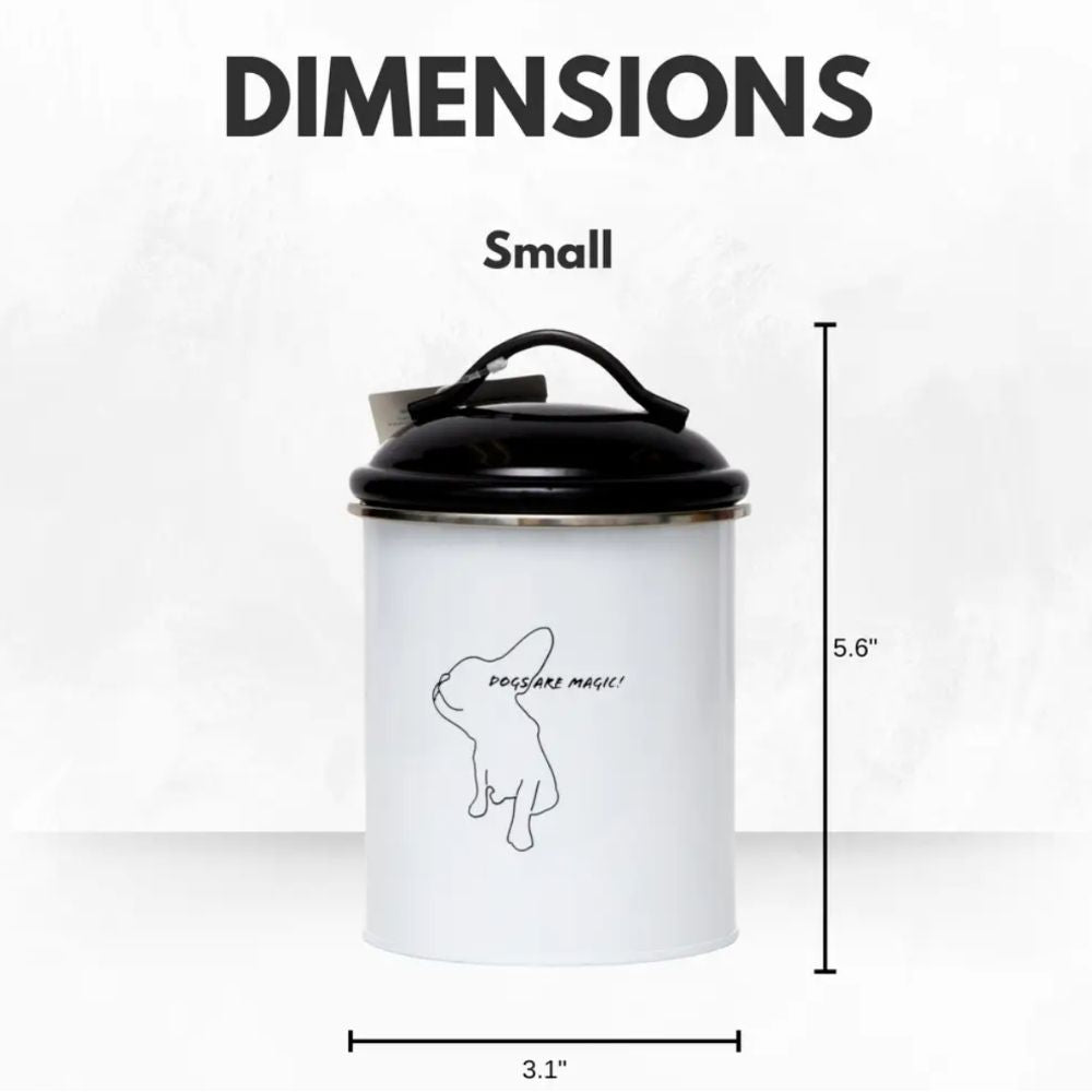 Country Living Set of 3 Pet Treat Storage Canisters – Black & White