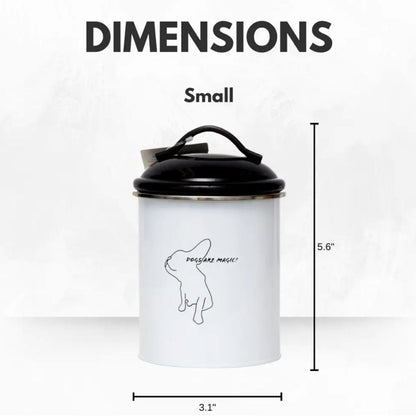 Country Living Set of 3 Pet Treat Storage Canisters – Black & White