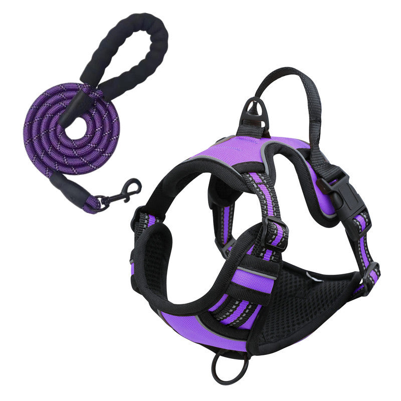 Vest-style Reflective And Breathable Chest-strap Leash