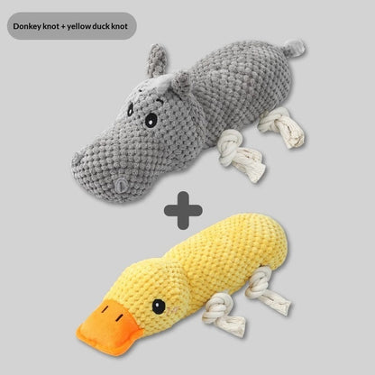 Chewing And Teeth-cleaning Plush Pet Toy With Sound