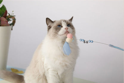 Pet Bell Feather Cat Stick