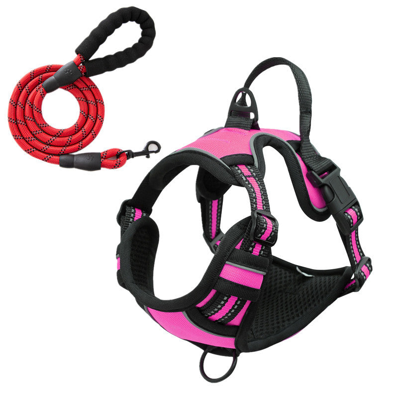 Vest-style Reflective And Breathable Chest-strap Leash