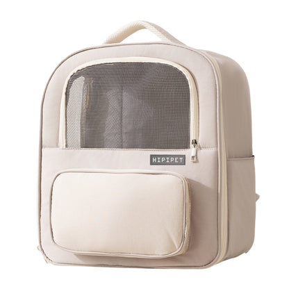 Breathable Pet Carrier Backpack, Warm & Comfortable Cat Dog Travel Backpack With Mesh Window