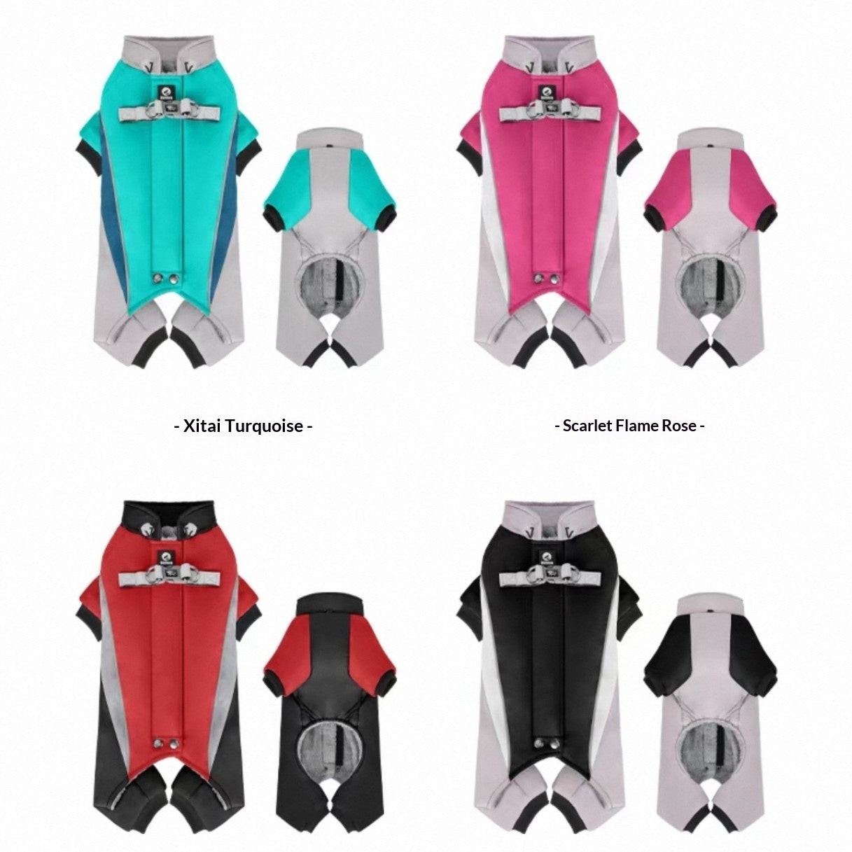 Fleece-lined Dog Warm Waterproof Traction Four-legged Pet Clothing