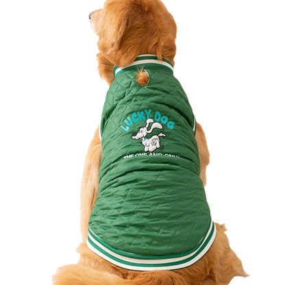 For Autumn And Winter, Large Dog Breeds Such As Golden Retrievers, English Quilted Cotton Jackets, Large Dog Cotton-padded Vests, And Warm Pet Clothes For Samoyeds