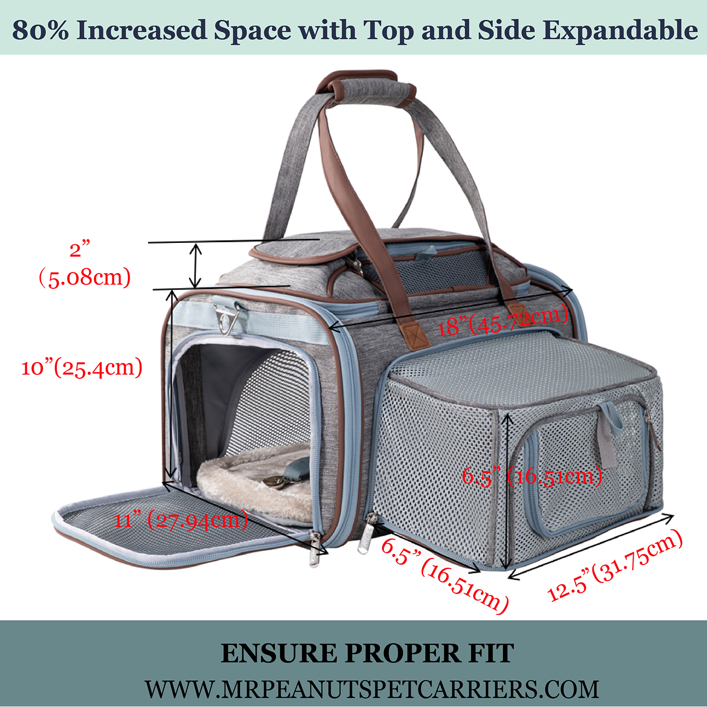 Mr. Peanut's Gold Series Expandable V3.0 Pet Carrier - Updated Model Landing 9/15