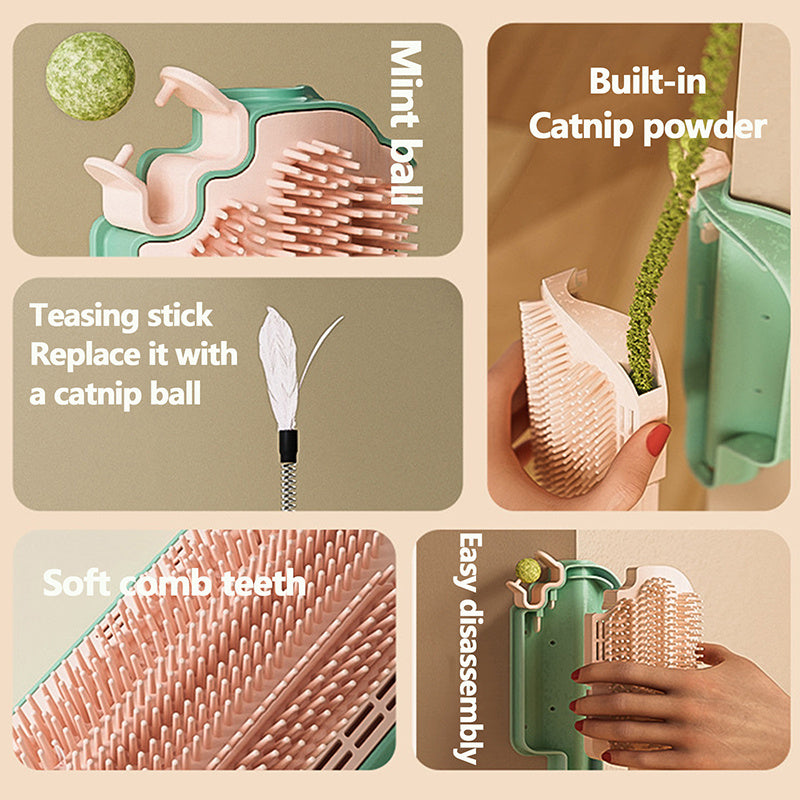 New Ice Cream Shape Cat Rubbing Itch Artifacts Corner Hair Rubbers Cat Self Hi Toys Mint Ball Feather Pet Cat Toys Pet Supplies