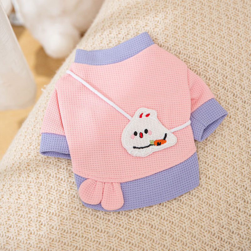 Pet Dog Hoodie Cartoon  Lightweight Coat For Small Dogs Fashionable Pet Outfit