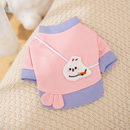 Pet Dog Hoodie Cartoon  Lightweight Coat For Small Dogs Fashionable Pet Outfit