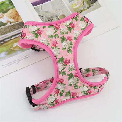 Traction Rope Vest Type Cute Broken Flowers