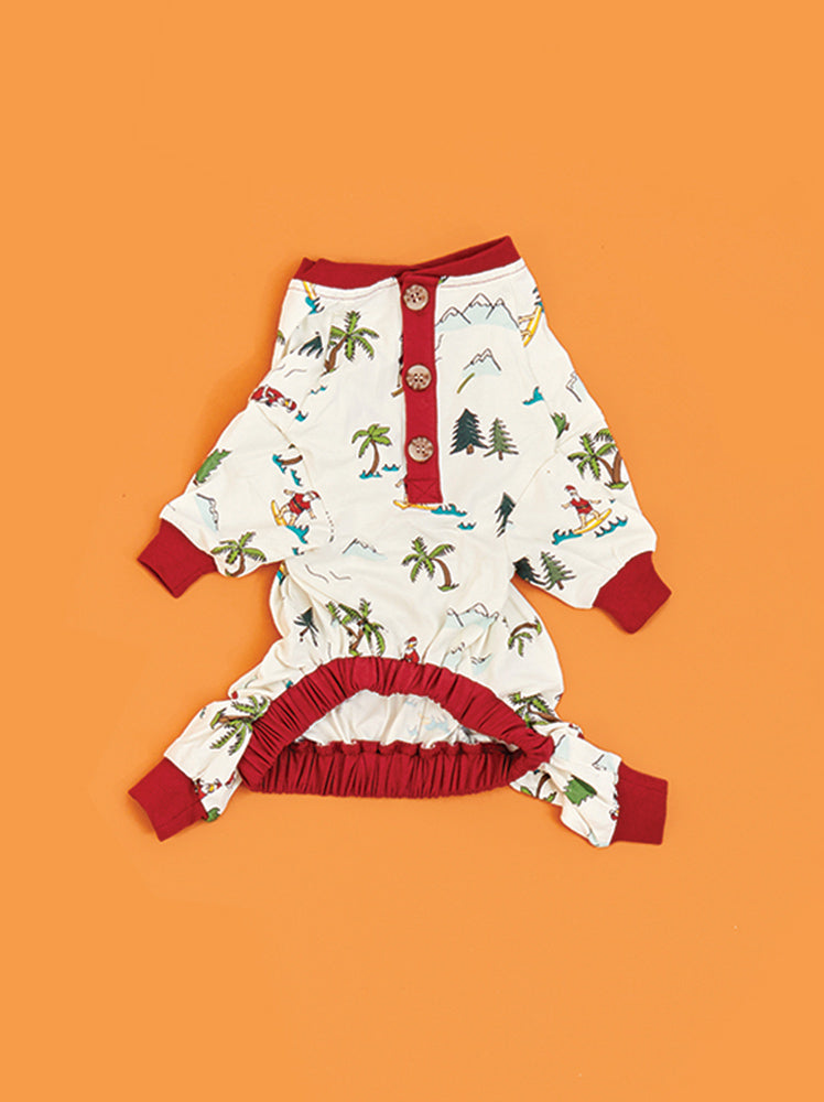 Fun Fam Surfing Santa Pajama (Dog & Kid Sizes Only)