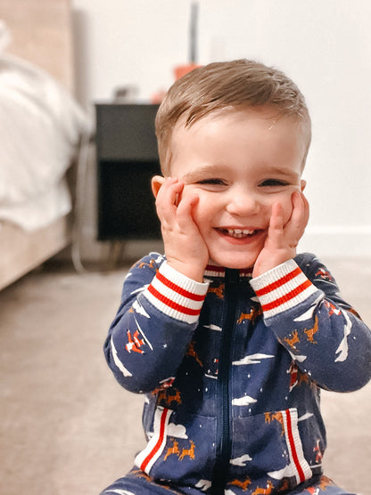 Santa Sleighs Pajama (Dog & Kid Sizes Only)