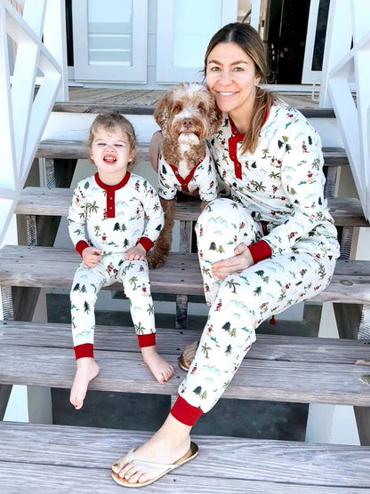 Fun Fam Surfing Santa Pajama (Dog & Kid Sizes Only)