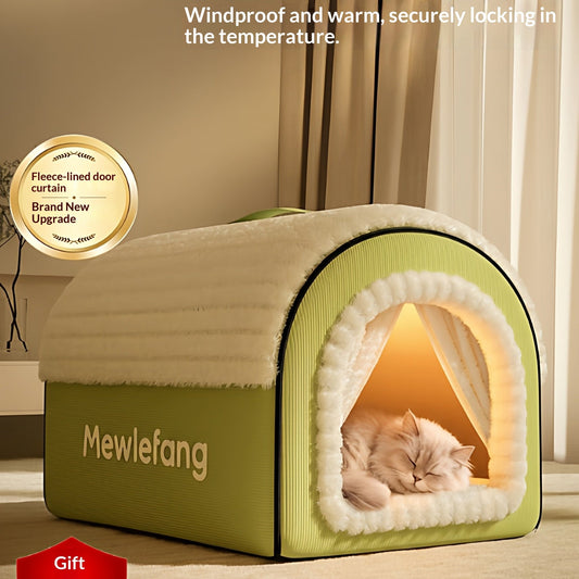 Winter-thickened Four-season Universal Enclosed Cat Bed