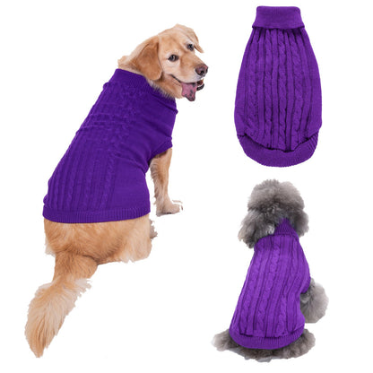 Solid Color Puppy Dog Clothes Teddy Bichon Pet Sweater