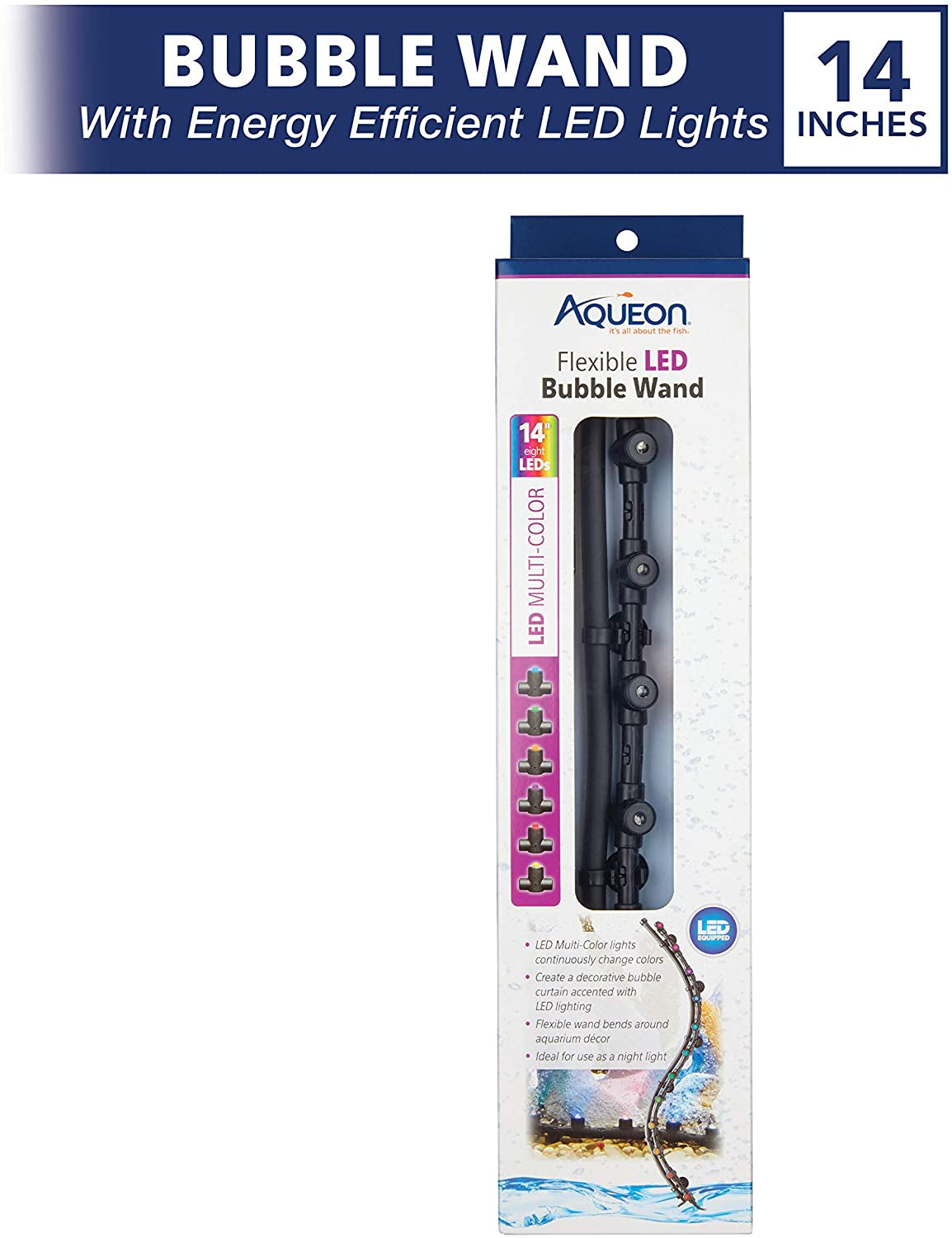 Fish Tank Aquarium Flexible LED Accent Light and Bubble