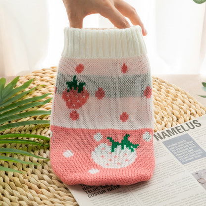 Autumn And Winter Cat And Dog Clothing Bichon Frise And Corgi Knitted Sweaters
