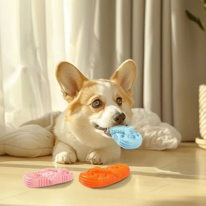 Pet Dog Chewing Toys, Slippers, Teething Toys For Puppies, Durable Rubber Shoes And Slippers, Cleaning Teeth And Protecting Oral Health